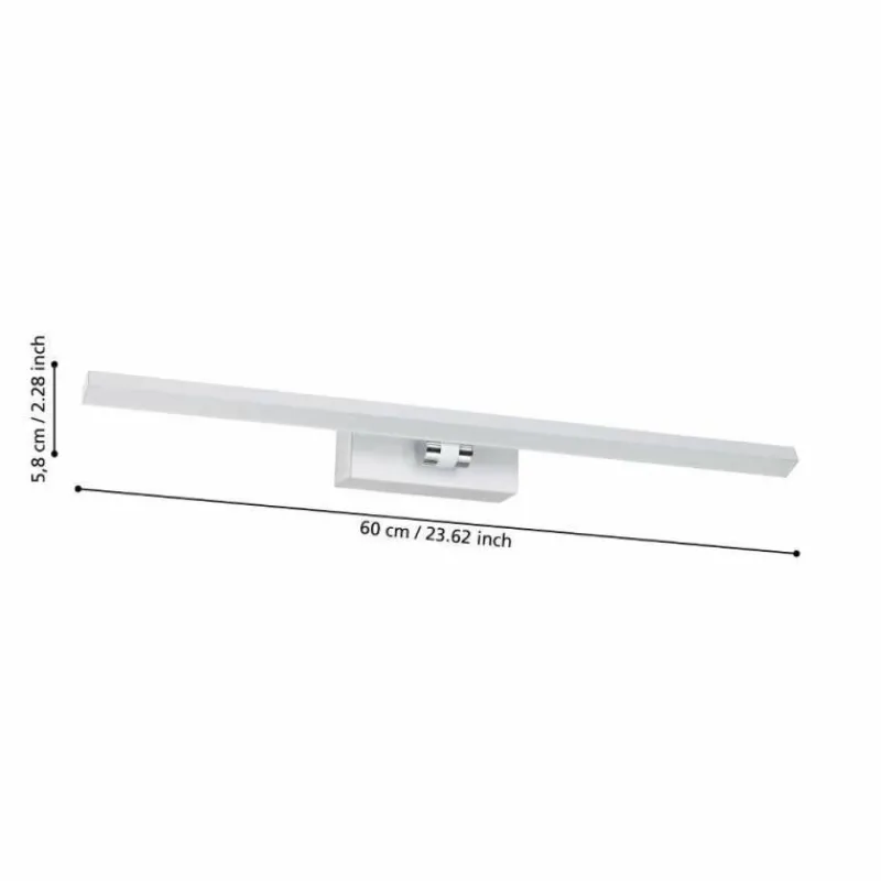 Luminaires Eglo lampe miroir Eglo VERDELLO LED Chrome, Blanc, 1 lumière* Éclairage Led