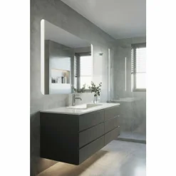 Luminaires Eglo lampe miroir Eglo-Leuchten BUENAVISTA LED Argenté, 1 lumière