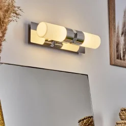 hofstein lampe miroir Morges LED Chrome, 2 lumières