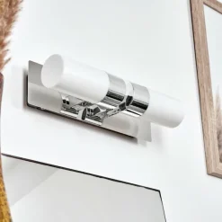 hofstein lampe miroir Morges LED Chrome, 2 lumières