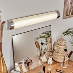 hofstein lampe miroir Morges LED Chrome, Scintillant, Blanc, 1 lumière