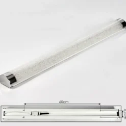 hofstein lampe miroir Morges LED Chrome, Scintillant, Blanc, 1 lumière