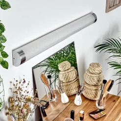 hofstein lampe miroir Morges LED Chrome, Scintillant, Blanc, 1 lumière