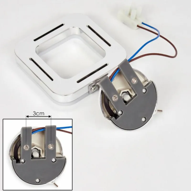 hofstein lampe miroir Morges LED Chrome, Blanc, 1 lumière* Spots Et Projecteurs