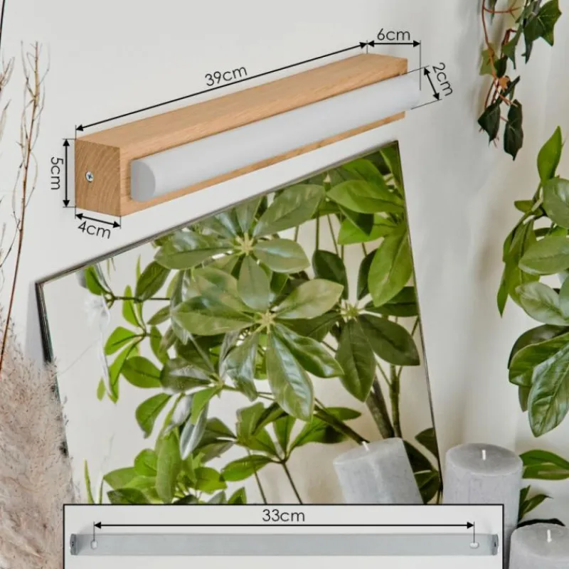 Luminaires Scandinaves-hofstein lampe miroir Paywawa LED Écru, 1 lumière