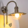 hofstein Lampe murale d'extérieur Elima Acier inoxydable, 1 lumière, Détecteur de mouvement