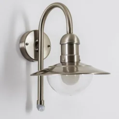 hofstein Lampe murale d'extérieur Elima Acier inoxydable, 1 lumière, Détecteur de mouvement