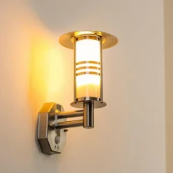 hofstein Lampe murale d'extérieur Forli Acier inoxydable, 1 lumière, Détecteur de mouvement
