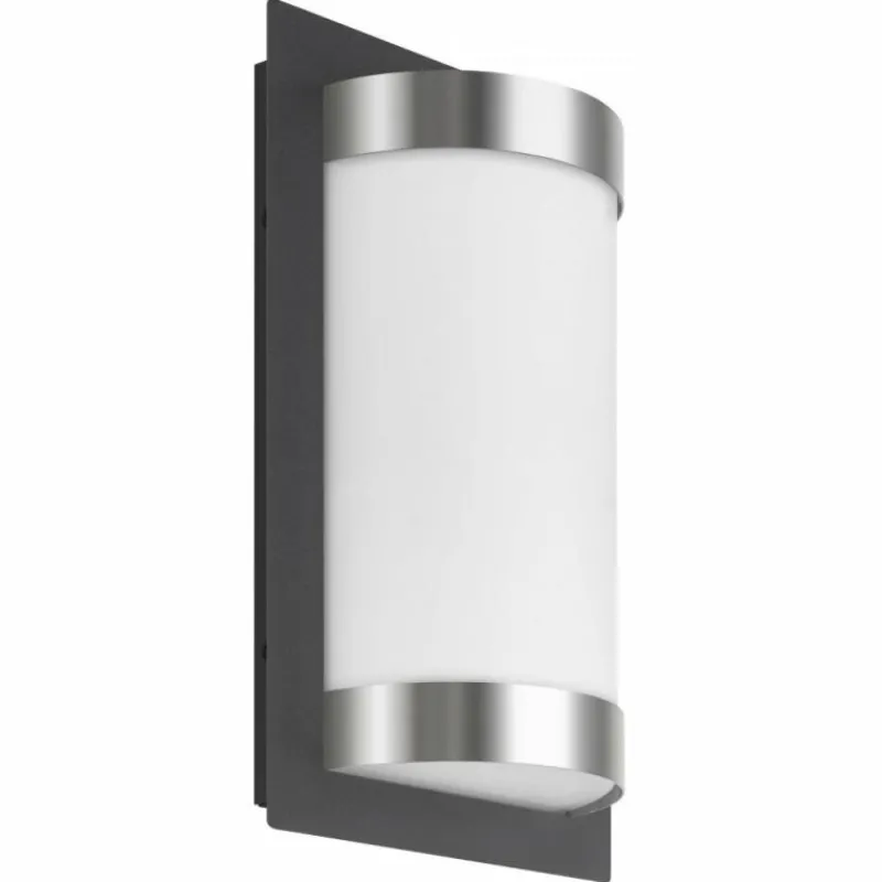 Luminaires LCD Lampe murale d'extérieur LCD Acier inoxydable, Noir, 1 lumière