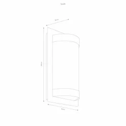 Luminaires LCD Lampe murale d'extérieur LCD Acier inoxydable, Noir, 1 lumière