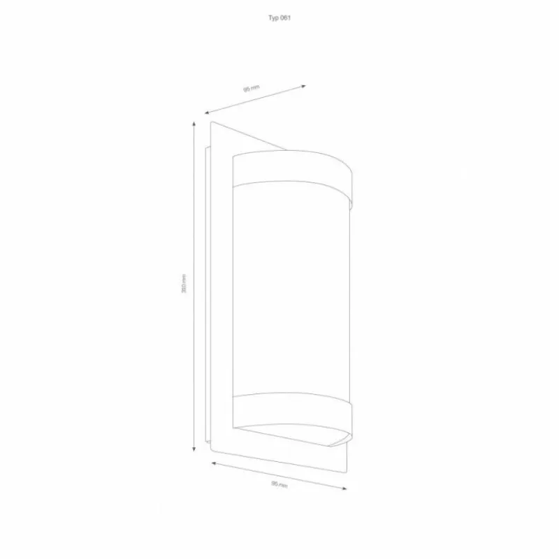 Luminaires LCD Lampe murale d'extérieur LCD Acier inoxydable, Noir, 1 lumière
