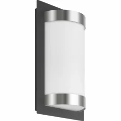 Luminaires LCD Lampe murale d'extérieur LCD Acier inoxydable, Noir, 1 lumière, Détecteur de mouvement
