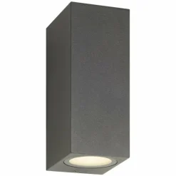 Luminaires LCD Lampe murale d'extérieur LCD LED Noir, 2 lumières