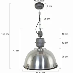 Luminaires Steinhauer Lampe pendante Steinhauer Bikkel Acier inoxydable, 1 lumière