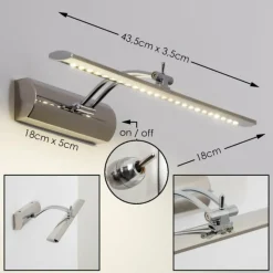 hofstein Lampe pour écran Liberia Picture LED Chrome, 1 lumière