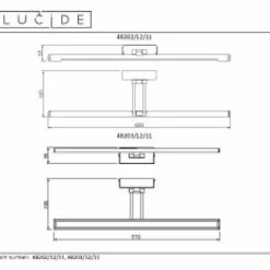 Luminaires Lucide Lampe pour miroir Lucide GAVIN LED Chrome, 1 lumière* Éclairage Led