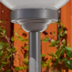 hofstein lampe solaire Kanganbou LED Argenté, 4 lumières, Changeur de couleurs