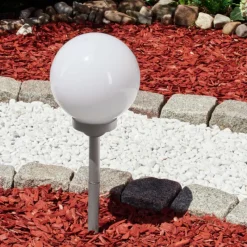 hofstein lampe solaire Kanganbou LED Argenté, 4 lumières, Changeur de couleurs