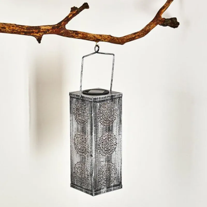 Luminaires Orientaux-hofstein lampe solaire Ajman LED Cuivre, Argenté, 1 lumière