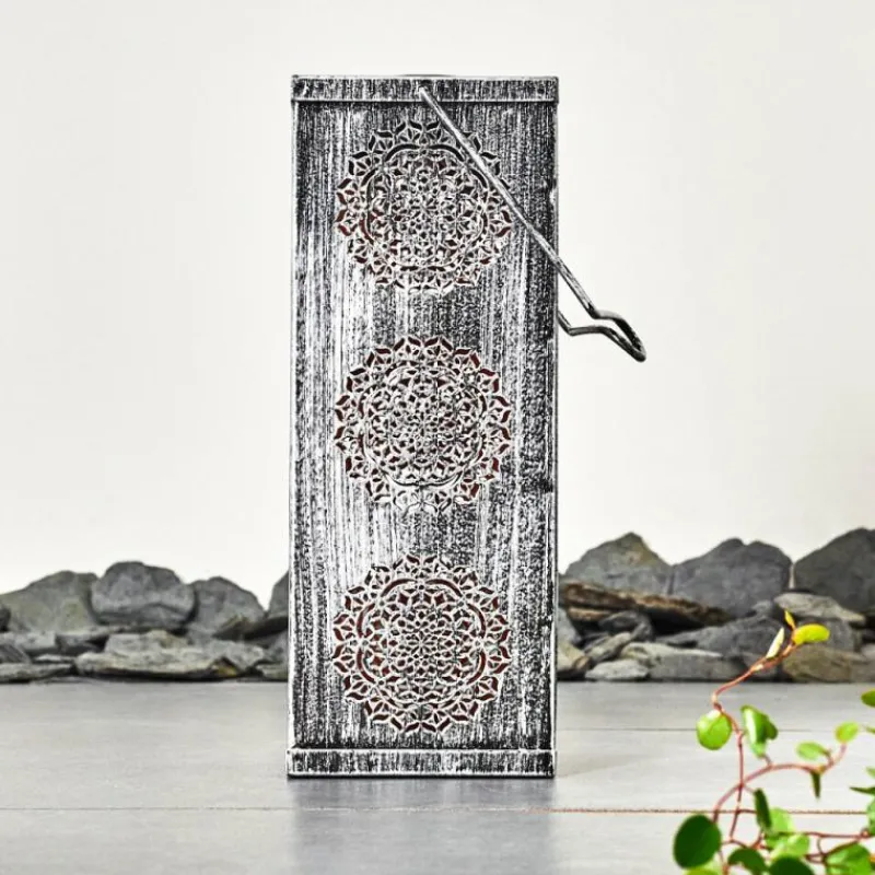 Luminaires Orientaux-hofstein lampe solaire Ajman LED Cuivre, Argenté, 1 lumière