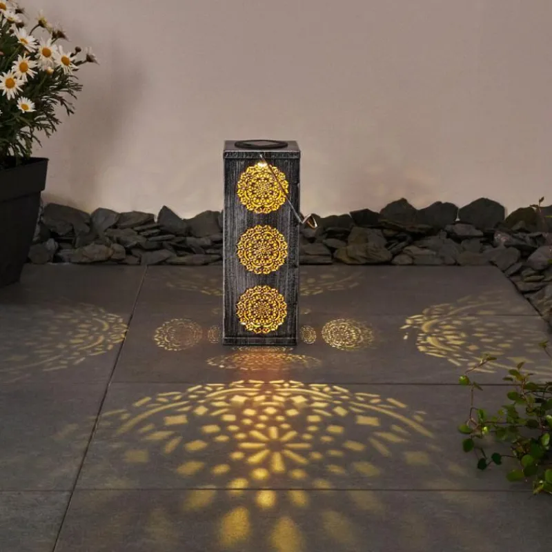 Luminaires Orientaux-hofstein lampe solaire Ajman LED Cuivre, Argenté, 1 lumière