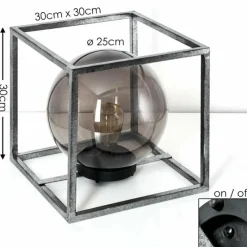 Lampes Vintages & Rétros-hofstein lampe solaire Albuquerque LED Argenté, 1 lumière
