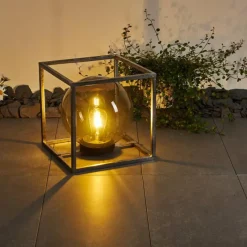 Lampes Vintages & Rétros-hofstein lampe solaire Albuquerque LED Argenté, 1 lumière