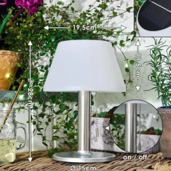 hofstein lampe solaire Alcudia LED Blanc, 1 lumière