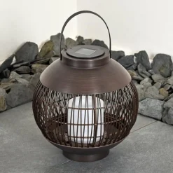 hofstein lampe solaire Aosta LED Brun, 1 lumière