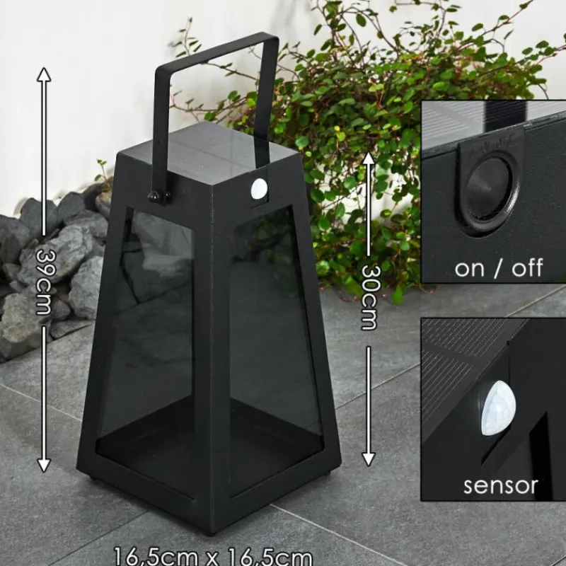 hofstein lampe solaire Arnhem LED Noir, 1 lumière