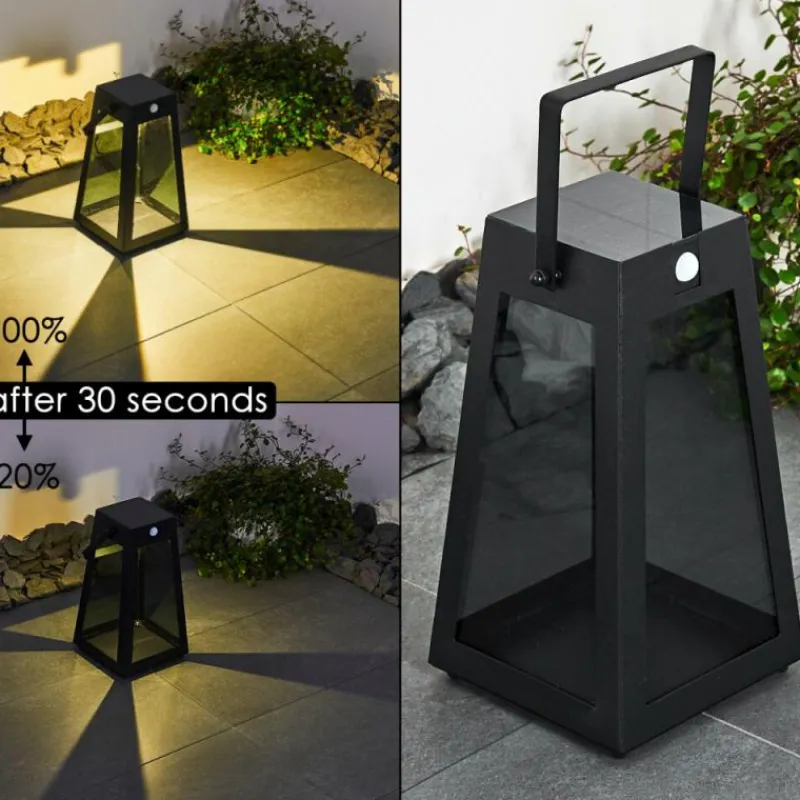 hofstein lampe solaire Arnhem LED Noir, 1 lumière