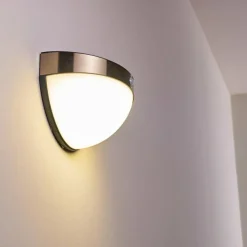 hofstein Lampe solaire Basra LED Chrome, 1 lumière, Détecteur de mouvement