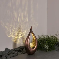 Luminaires Orientaux-hofstein lampe solaire Benevento LED Bronze, 1 lumière