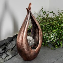 Luminaires Orientaux-hofstein lampe solaire Benevento LED Bronze, 1 lumière