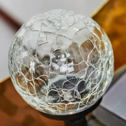 Luminaires Rustiques-hofstein lampe solaire Benevento LED Cuivre, Rouille, Transparent, 1 lumière