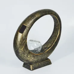 Luminaires Rustiques-hofstein lampe solaire Benevento LED Or, Noir, 1 lumière