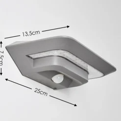 hofstein Lampe solaire Camden LED Gris, 1 lumière, Détecteur de mouvement