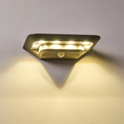 hofstein Lampe solaire Camden LED Gris, 1 lumière, Détecteur de mouvement