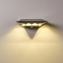 hofstein Lampe solaire Camden LED Gris, 1 lumière, Détecteur de mouvement