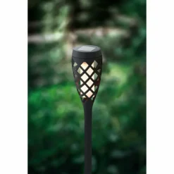 Luminaires Eglo lampe solaire Eglo FACKEL LED Noir, 10 lumières