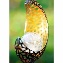 Lampes Dorées-Luminaires Eglo lampe solaire Eglo KNOSPE LED Or, Noir, 1 lumière