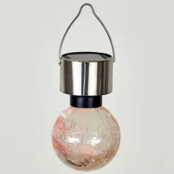 hofstein Lampe solaire Falco LED Acier inoxydable, 1 lumière, Changeur de couleurs