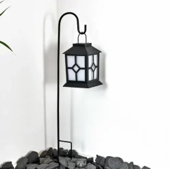 Luminaires Rustiques-hofstein lampe solaire Folgarida LED Noir, 64 lumières