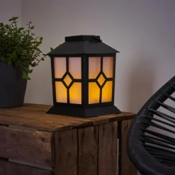 Luminaires Rustiques-hofstein lampe solaire Folgarida LED Noir, 64 lumières