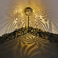 Luminaires Rustiques-hofstein lampe solaire Gilbert LED Noir, 1 lumière