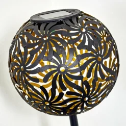 Luminaires Rustiques-hofstein lampe solaire Gilbert LED Noir, 1 lumière