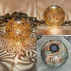 Luminaires Rustiques-hofstein lampe solaire Gilbert LED Noir, 1 lumière