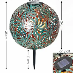 Luminaires Rustiques-hofstein lampe solaire Gilbert LED Noir, 1 lumière