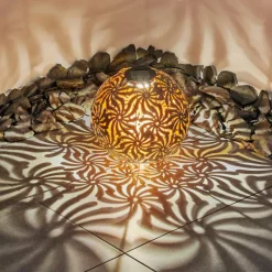 Luminaires Rustiques-hofstein lampe solaire Gilbert LED Noir, 1 lumière