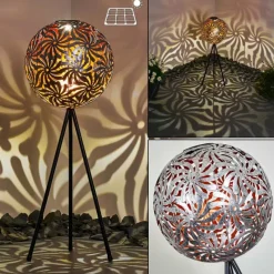 Luminaires Rustiques-hofstein lampe solaire Gilbert LED Noir, 1 lumière